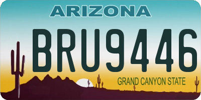 AZ license plate BRU9446