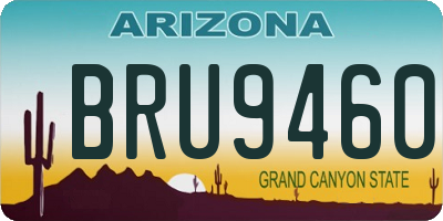 AZ license plate BRU9460