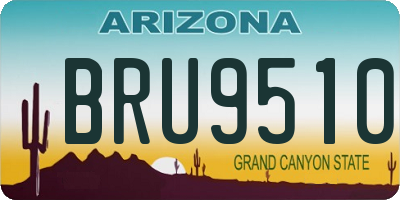 AZ license plate BRU9510