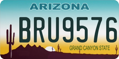 AZ license plate BRU9576