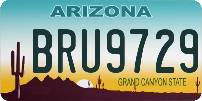 AZ license plate BRU9729