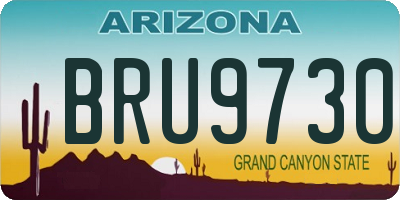 AZ license plate BRU9730