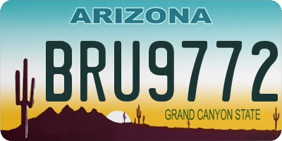 AZ license plate BRU9772