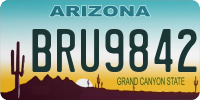 AZ license plate BRU9842
