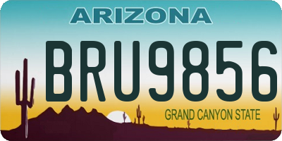 AZ license plate BRU9856