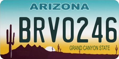 AZ license plate BRV0246