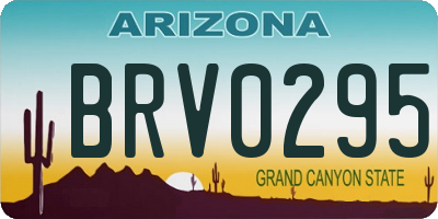 AZ license plate BRV0295