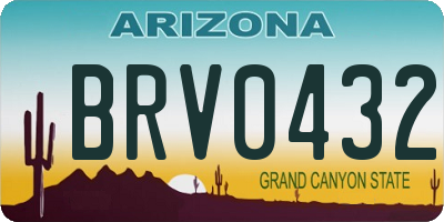 AZ license plate BRV0432