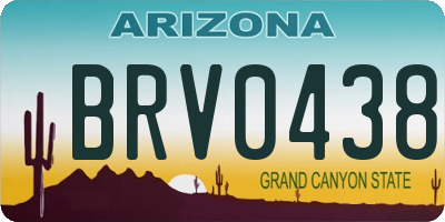 AZ license plate BRV0438