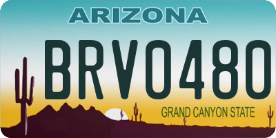 AZ license plate BRV0480
