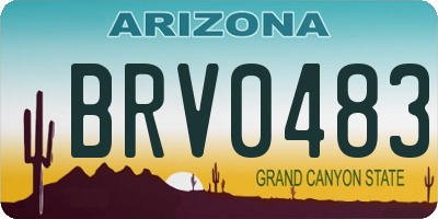 AZ license plate BRV0483
