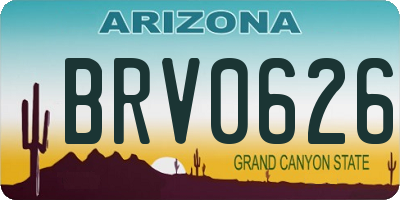 AZ license plate BRV0626