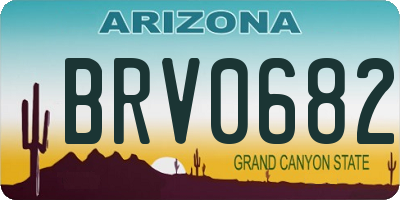 AZ license plate BRV0682