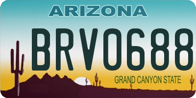 AZ license plate BRV0688