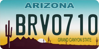 AZ license plate BRV0710