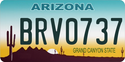 AZ license plate BRV0737