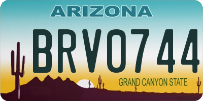 AZ license plate BRV0744
