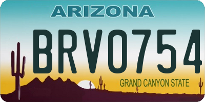 AZ license plate BRV0754