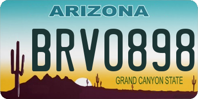 AZ license plate BRV0898