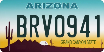 AZ license plate BRV0941