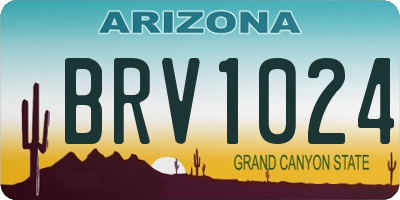 AZ license plate BRV1024