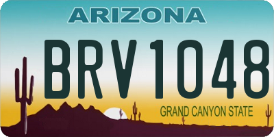 AZ license plate BRV1048
