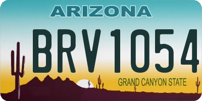AZ license plate BRV1054