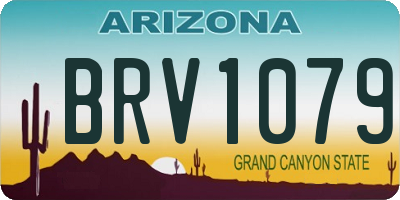 AZ license plate BRV1079