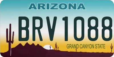 AZ license plate BRV1088