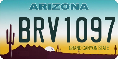 AZ license plate BRV1097