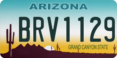 AZ license plate BRV1129