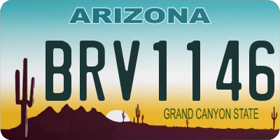 AZ license plate BRV1146