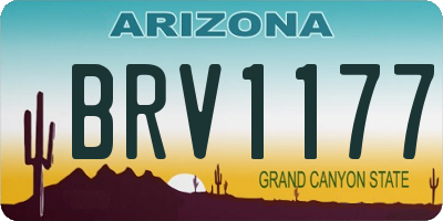 AZ license plate BRV1177