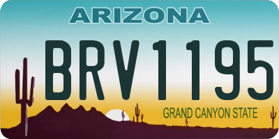 AZ license plate BRV1195