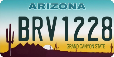 AZ license plate BRV1228