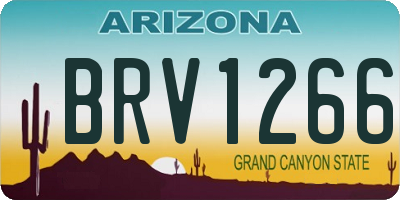 AZ license plate BRV1266