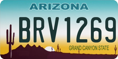 AZ license plate BRV1269