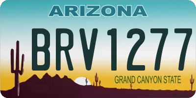 AZ license plate BRV1277
