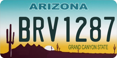 AZ license plate BRV1287
