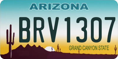 AZ license plate BRV1307