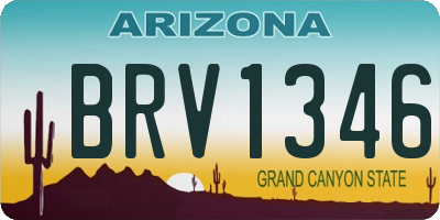 AZ license plate BRV1346