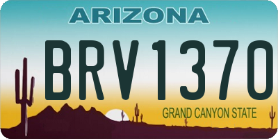 AZ license plate BRV1370