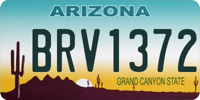 AZ license plate BRV1372