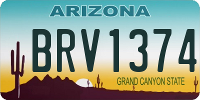 AZ license plate BRV1374
