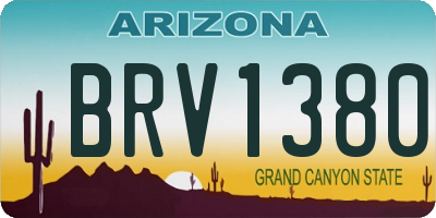 AZ license plate BRV1380