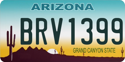 AZ license plate BRV1399