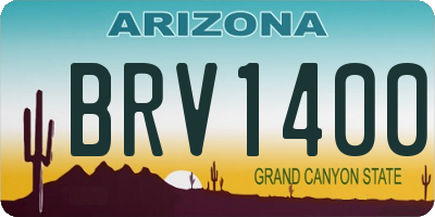 AZ license plate BRV1400