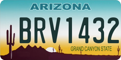 AZ license plate BRV1432