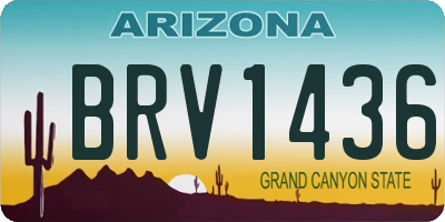 AZ license plate BRV1436