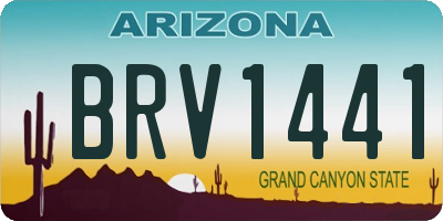 AZ license plate BRV1441